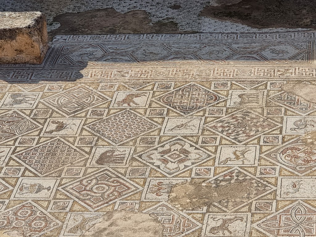 Jerash ruins church mosaic